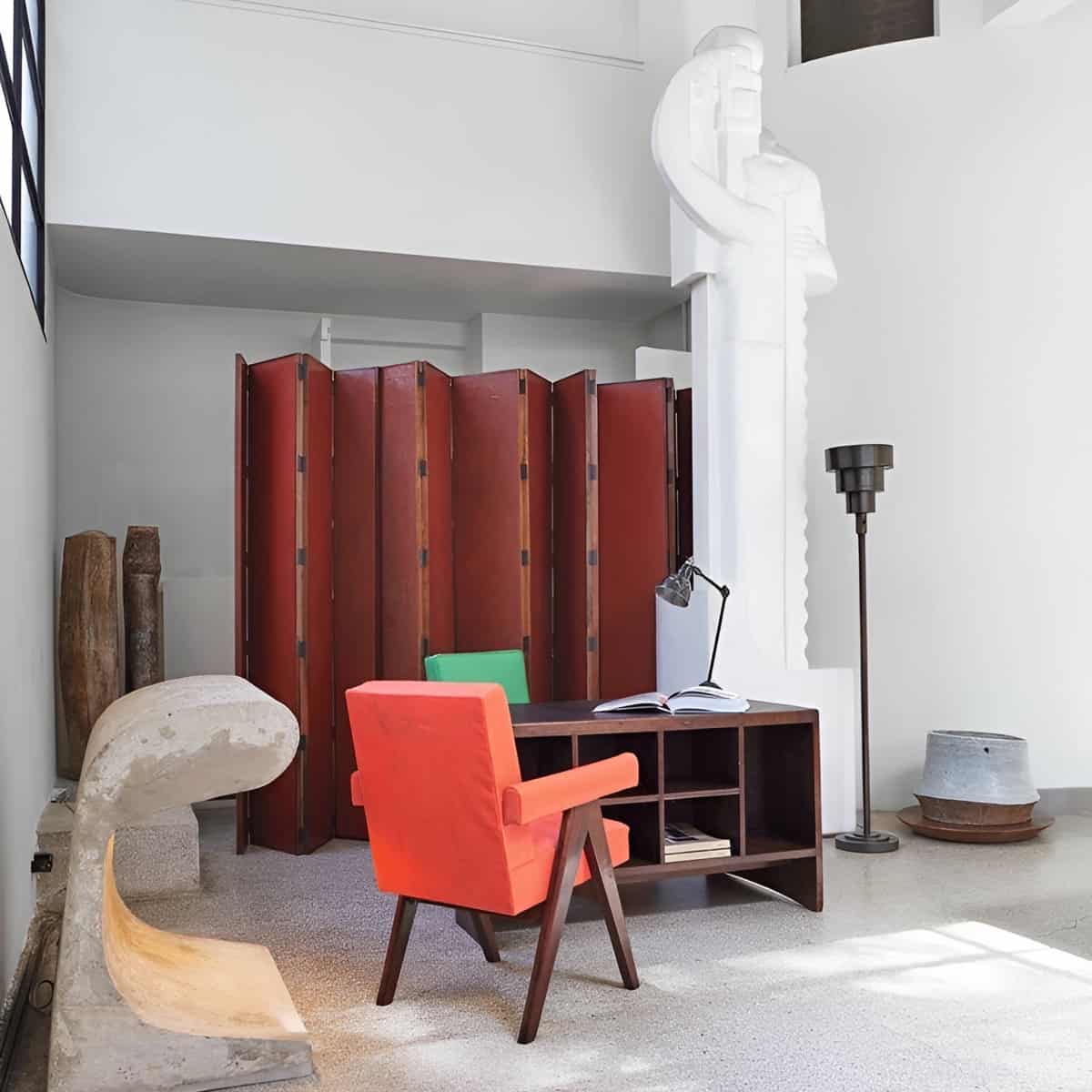 Pierre Jeanneret Eclectic Interior