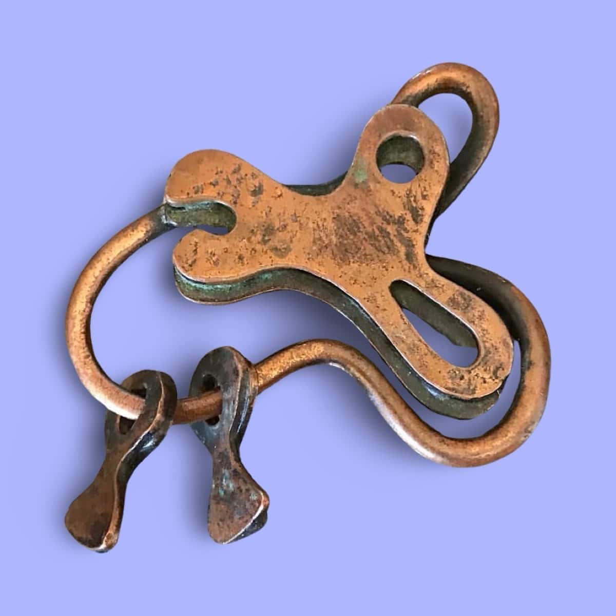 Rebajes amoeba brooch