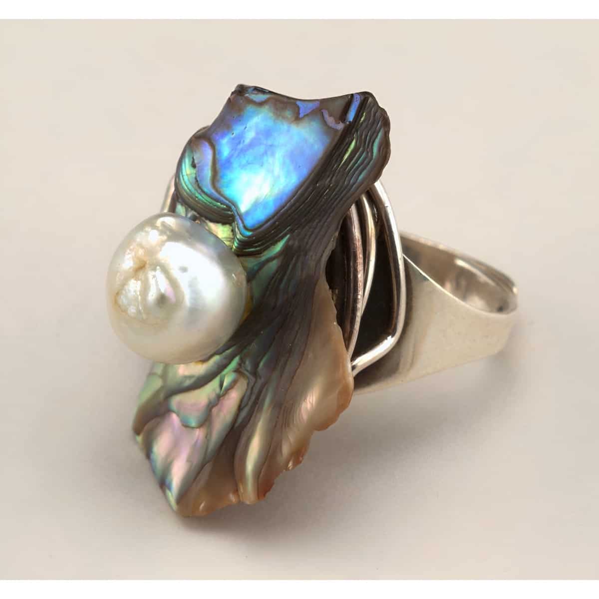 Rebajes silver and pearl ring