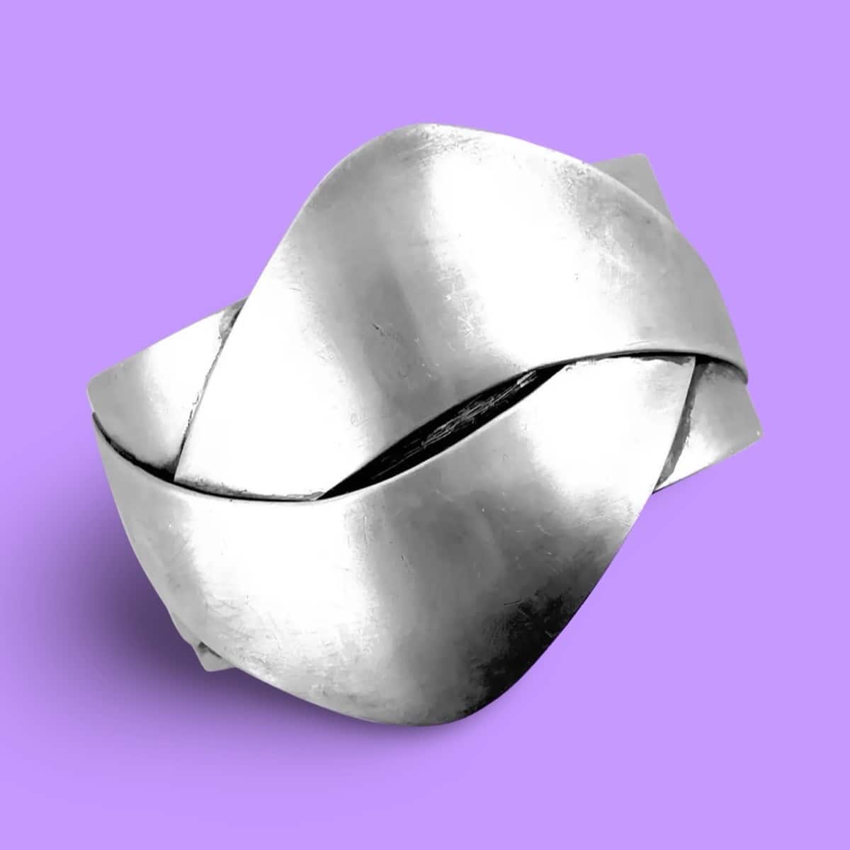 Rebajes silver modernist cuff