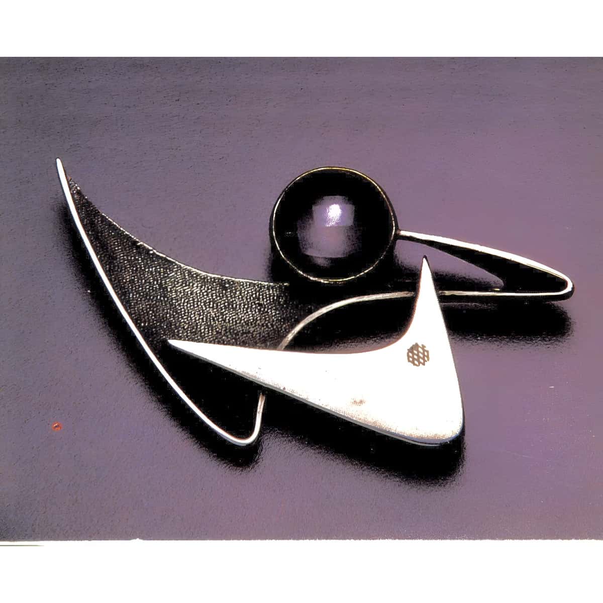 Silver quartz brooch by Margaret De Patta