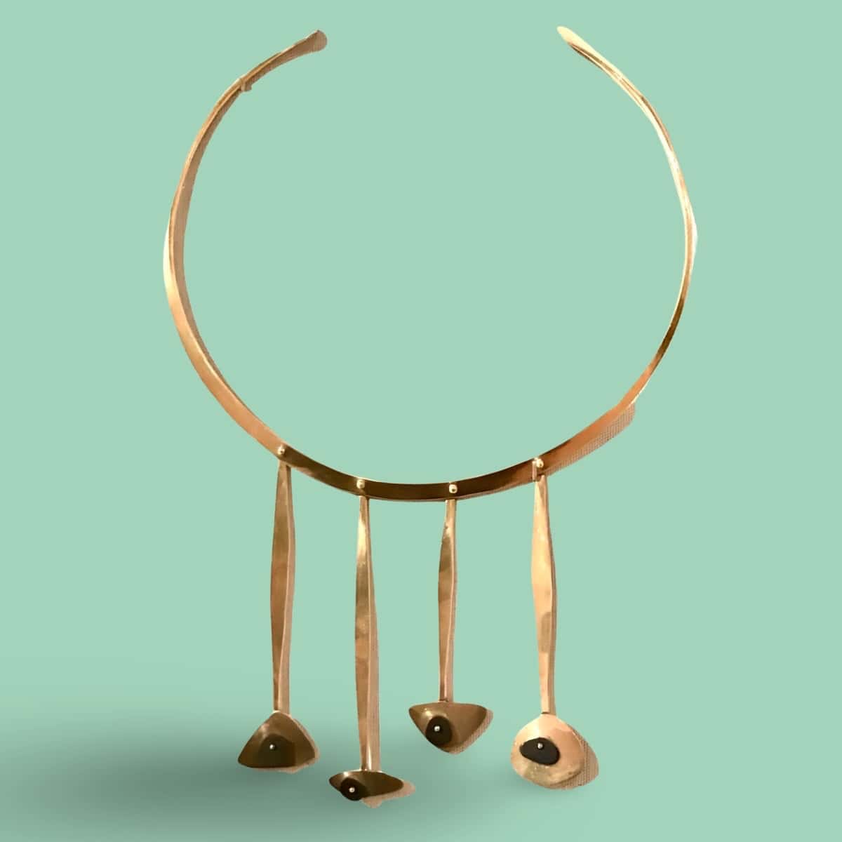 Ed Wiener gold kinetic necklace