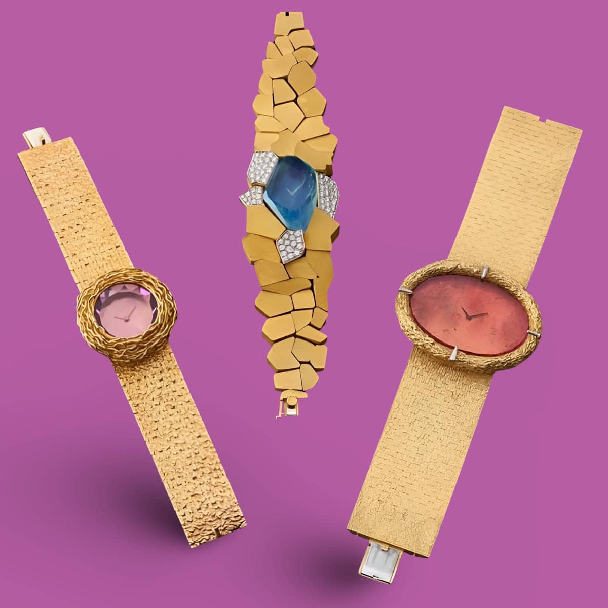 Gold watches 1970 by Andrew Grima