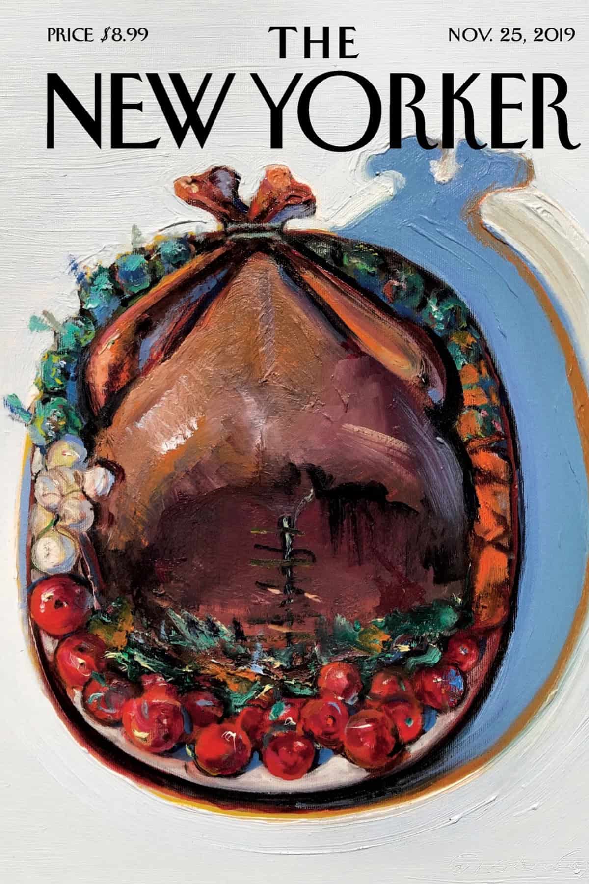 Thanksgiving New Yorker Magazine Cover Nov. 25, 2019. Artist: Wayne Thiebaud