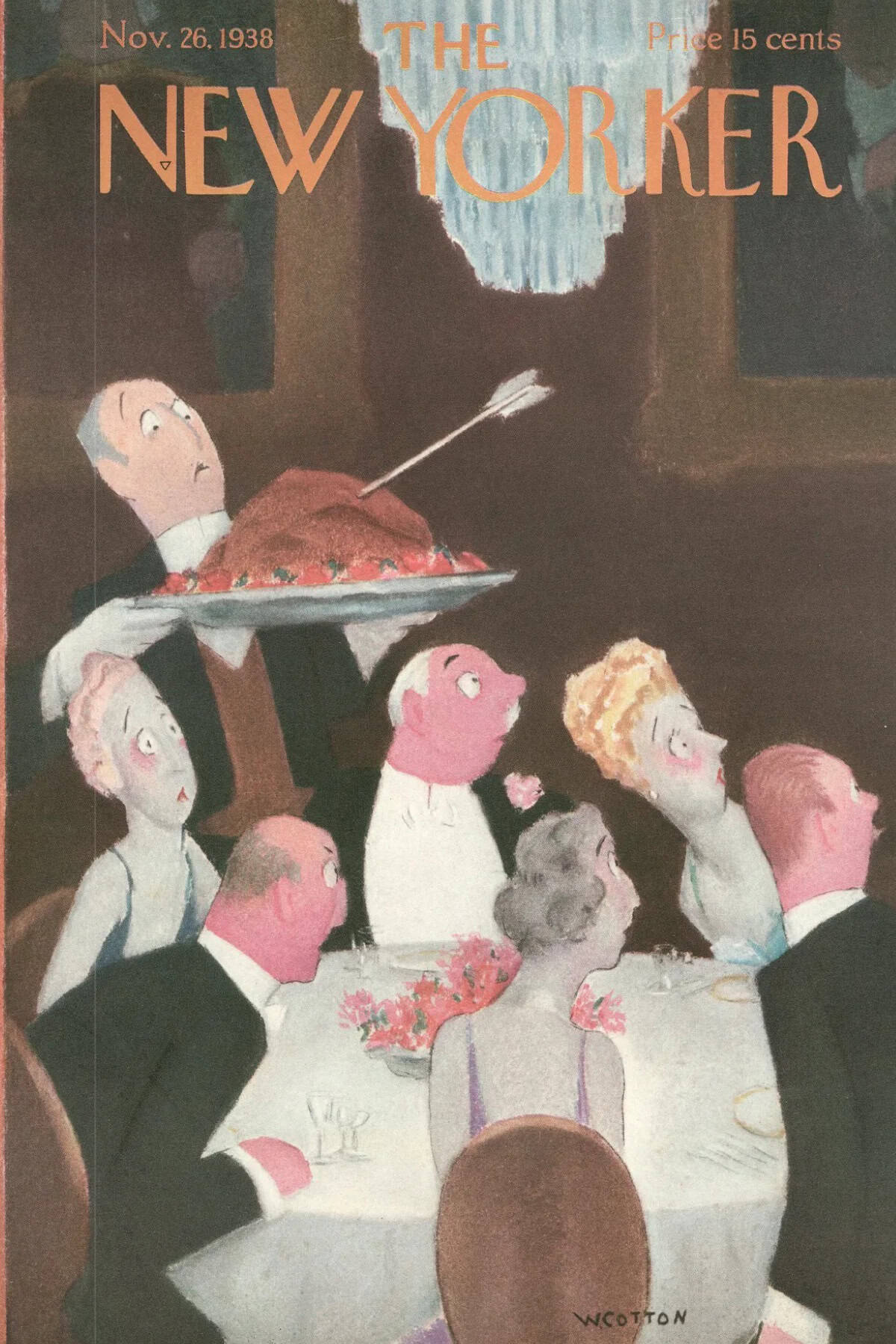 Thanksgiving New Yorker Magazine Cover Nov. 26, 1938. Artist: William Cotton